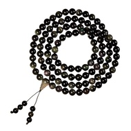 【正佳珠寶】黑曜石 頂級單眼黑曜 10mm 108顆平安轉運珠 黑曜石