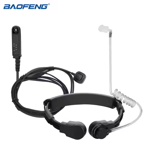 Baofeng Air Tube Throat Vibration Mic Headset for Baofeng UV-9R Plus UV-9R PRO UV-XR BF-9700 Waterpr