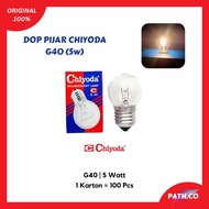 Chiyoda G40 Incandescent Bulb | 5w | Warm Yellow Dop | Chiyoda Chicken Cap | Incandescent Lamp Clear