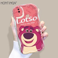 (Lokal Ready) Hontinga Casing Kartun Lotso Lucu Kasus HP Untuk Vivo V9 V15 V20 V21E V23 V23E Pro 5G Case Ponsel Tekstur Krim Desain Pola Tepi Bergelombang Penutup Silikon Lembut Casing Ponsel Warna Gradien