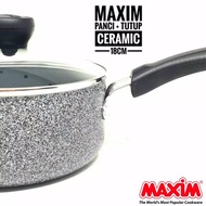 Panci Susu Maxim Neostone 18cm | Sauce Pan Kuah Tutup Kaca 18 cm