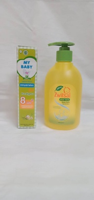 minyak telon my baby 90ml & Zwitsal shampoo dan sabun bayi 300ml  / perlengkapan mandi bayi paket mu