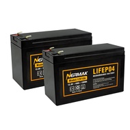 2 Pack 12V 10Ah Lithium Ion LiFePO4 Deep Cycle Battery, 2000+ Cycles Rechargeable Battery for Solar/