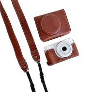 Digital Camera Protective Case PU Leather Camera Storage Bag with Removable Shoulder Strap Compatibl