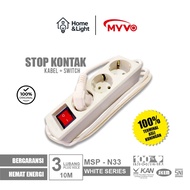 MYVO 3-Pin 10-Meter Socket MSP-N33 White
