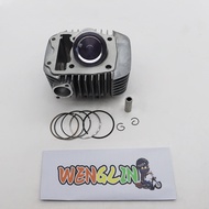 เสื้อสูบ + ลูกสูบ หลบวาล์ว WAVE125 รุ่นคาบู ลูก 57 เสื้อ125รุ่นคาบู เสื้อสูบ ลูก57 W125 / WAVE125R /