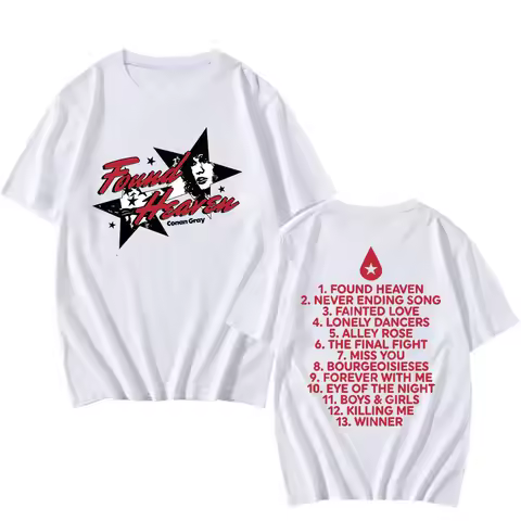 2026 Summer Tees Conan Gray Found Heaven Streetwear Harajuku Fashion Tee-shirt Cotton High Quality G