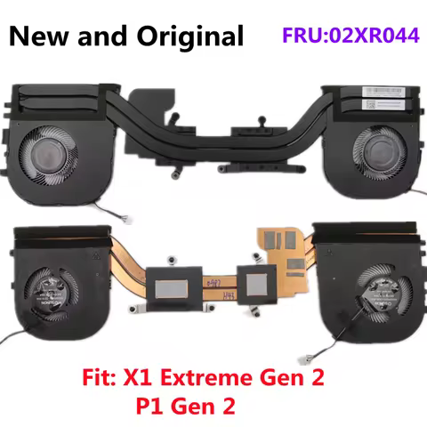 New Original CPU Cooling Fan Heatsink Cooler Radiator For Lenovo ThinkPad X1 Extreme Gen 2 P1 Gen 2 