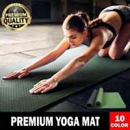 Sport Tpe Yoga Mat Gym Mat Fitness Anti Slip Yoga Mat Size 183*61*0.6 Home Workout Fitness Yoga Tikar Yoga瑜伽垫