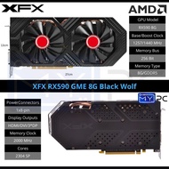 *Ready stock AMD XFX RX590 GME 8G Black Wolf GDDR5 Graphic card GPU