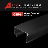 Aluminium / alumunium Glass Bead Profile 0554 kusen 4 inch