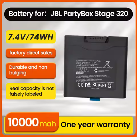 BNN For JBL Xtreme 4 PartyBox Stage 320 Camera battery 10000mah for JBL Stage 320 + Fast Charging Po