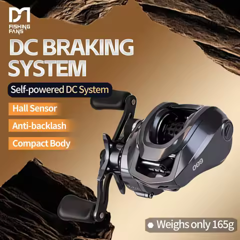 FISHINGFANS DC Reel Digital Control Ultralight Baitcasting Fishing Reel Brass Gears 7.1:1 Max 5kg Se