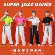 Girls' Jazz Dance Performance Outfit Trendy Outfit Girls' Crop Top Children's Dance Practice Outfit 