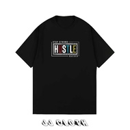 JJ CLOTH Tshirt HUSTLE Distro T-Shirt - Men's Distro T-Shirt Wanita