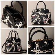 FURLA ORIGINAL/ Black Furla bag with chain print/FURLA chain MOTIF 100% ORIGINAL AUTHENTIC | Premium