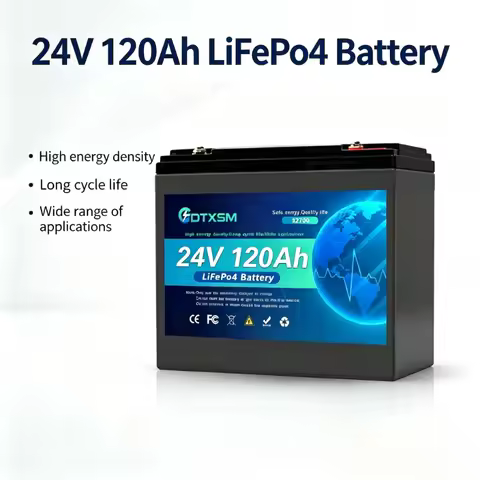 High Performance 24V 120Ah Lithium Iron Phosphate Battery 32700 Cells with 100A BMS for Electric Veh