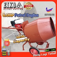Heavy Duty 3 Tons Concrete Mixer With EIKO JAPAN 8HP 4-Stroke Gasoline Engine Mesin Bancuh Simen(Made In MALAYSIA)