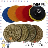 DAPHNE 9 Pcs Polisher Kit, Diamond Colorful Polishing Set, Universal 4 Inch Wet Buffing Pad Grinder or Polisher
