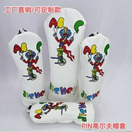 Golf club covering Golf club covering Cartoon Cute Clown Wood Cover No. 1 No. 3 No. 5 UT Protective Cover pin in stock JIA7