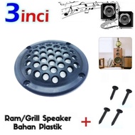 3" Plastic Speaker Ram 3-inch Round Plastic Speaker Grill + Gypsum Bolts 3 inch Speaker Cover
