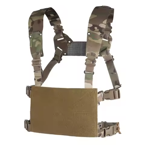 Tactical Ferro Style Chest Rig Vest MOLLE V2 Mini H-type Lightweight Assault Training Plate Carrier