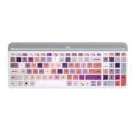 HRH Colorful English Silicone Keyboard Cover for Logitech MK470 MK580, for Logitech MK470 MK580 Acce