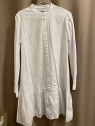 ck 白色連身裙 白色長袖連身裙 連身裙 calvin klein 斯文裙 白色連身裙