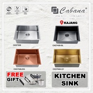 Cabana UNDERMOUNT STAINLESS STEEL NANO KITCHEN SINK CKS7306/CKS7406-BL/CKS7506-RG/CKS7606-GY