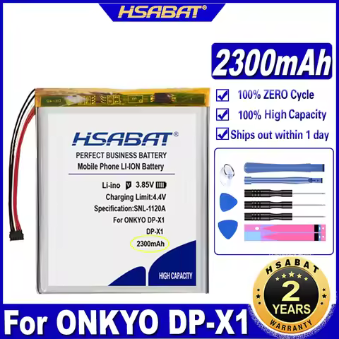 HSABAT DP-X1 XDP-300R 100R Player 2300mAh Battery for ONKYO DP-X1 XDP-300R XDP-100R Player Accumulat