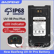 Baofeng Walkie Talkie UV-9R pro V1 V2 Battery Type-C waterproof Battery For UV9R Plus two way radio