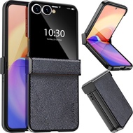 Case for Samsung Galaxy Z Flip 7 FE 6 5 4 3 Case simple solid color  Leather protective back cover f