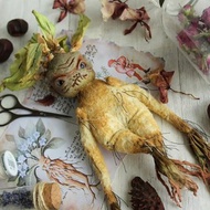 Funny art doll mandrake OOAK