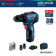 BOSCH GSR 12V-30 Professional Cordless Drill Driver (with 2 Batteries, 1 Charger &amp; 39 Accs) - 06019G90L1