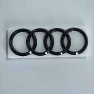 AUDI RS3 2016-2020 4-Ring logo ABS Black Car Hood Front Grill Emblem Rear Trunk Badge Sticker RS3 Em