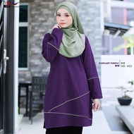 Baju Melayu Floral Muslim Dress Baju Muslimah Tshirt Muslimah Humaira Linie Series 2024 Plus Size Modern Muslim Dress Women's Simple Muslim Cutting Trim Tops