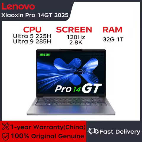 Lenovo Laptop Xiaoxin Pro 14GT AI 2025 14" 2.8K 120Hz OLED Screen Ultra 5 225H/Ultra 9 285H 32G 1T/2