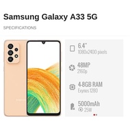 Used Samsung Galaxy A33 5G(8+128GB) Original Samsung Malaysia
