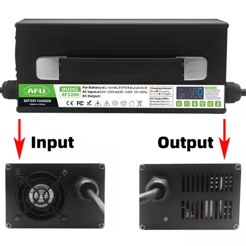 54.75V 20A LiFePO4 Battery Charger With OLED Display Usd For 15S 48V LiFePO4 Battery Fast Charger Al
