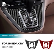 AIRSPEED Carbon Fiber For Honda CRV 2007-2011 Car Gear Shift Panel Outer Frame Interior Accessories
