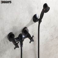 Shower Air Panas Dingin Dengan Kepala Shower Model Genggam Warna Hitam