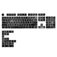 130pc/set PBT Keycaps With Side Printed Spiders Web Design For 61/64/68/82/84/87/96/98/100/104 Mecha