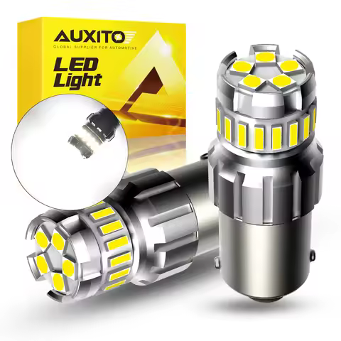 AUXITO 2Pcs 1156 BA15S P21W LED Bulb Canbus T20 W21W 7443 7440 DRL Car Signal Light BAY15D 1157 P21/