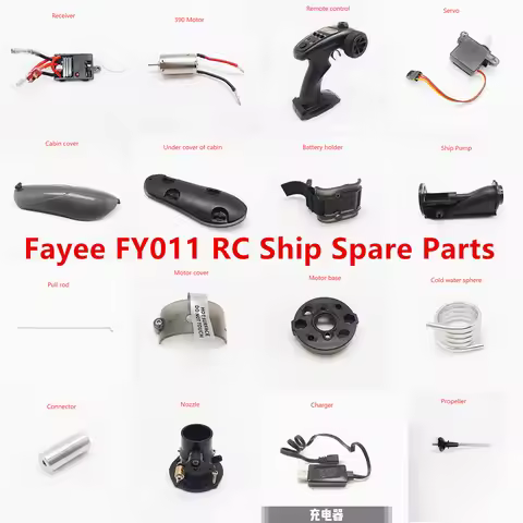 Fayee FY011 RC Boat Ship Spare Parts Receiver Motor Remote control Servo Cabin cover Pull rod Charge