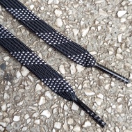 Premium Polyester Shoelaces with Black and Plastic Aglet Pattern