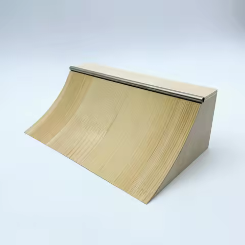 Ramp Wooden Obstacle Quarter Pipe for Finger Skateboard Shoe roller skates Mm wheels inline skate He