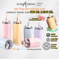 SUNDAYEROO Leak Proof Tumbler Coffee Cup Tahan Panas Sejuk Thermos Cup Bottle mug coffee 304 Stainle