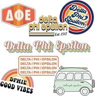 Delta Phi Epsilon - Sticker Sheet - Retro Theme