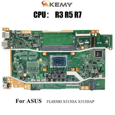 X415DA Laptop Motherboard For ASUS VivoBook FL8850D X415D X515DA X515DAP Notebook Mainboard With R3 