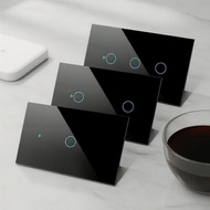 1/2/3/4 Gang Touch Panel WiFi Smart Switch for Tuya, Voice Control via Alexa & Google Home  1/2/3/4 